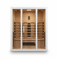 2 Person Extendable FAR Infrared Sauna for Home, Hemlock Wood Low EMF 6 Carbon Heaters Indoor Saunas with LED Lights, Bluetooth Speaker, Digital Control Panel, and Seating Bench